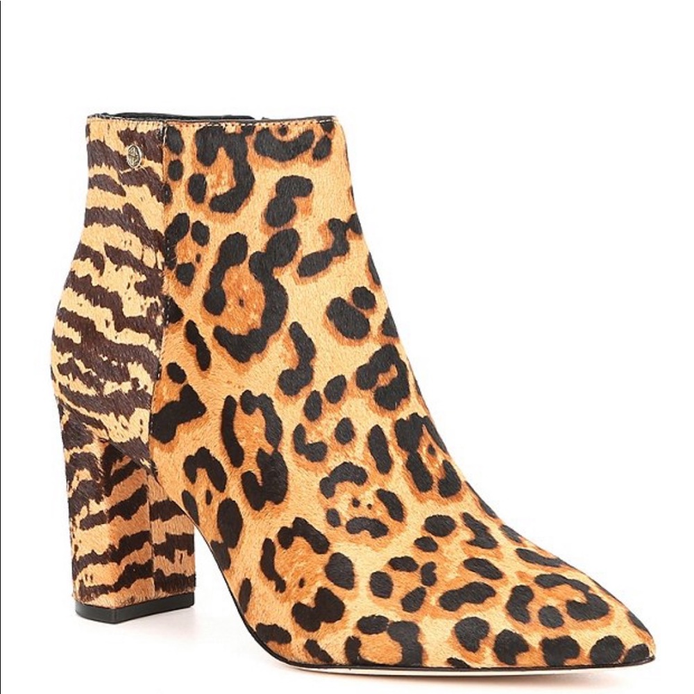 Antonio Melani Animal Print Calf Hair Booties